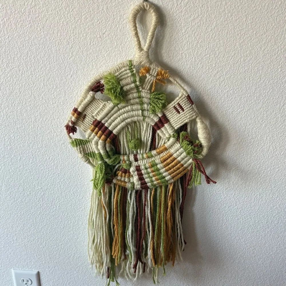 Vintage macrame wall hanging